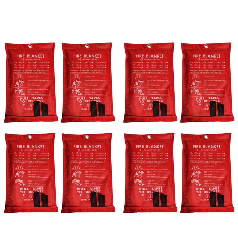 Fire Blanket Kitchen - B48B-8개입 비상용 방화 담요, 주방, 그릴,