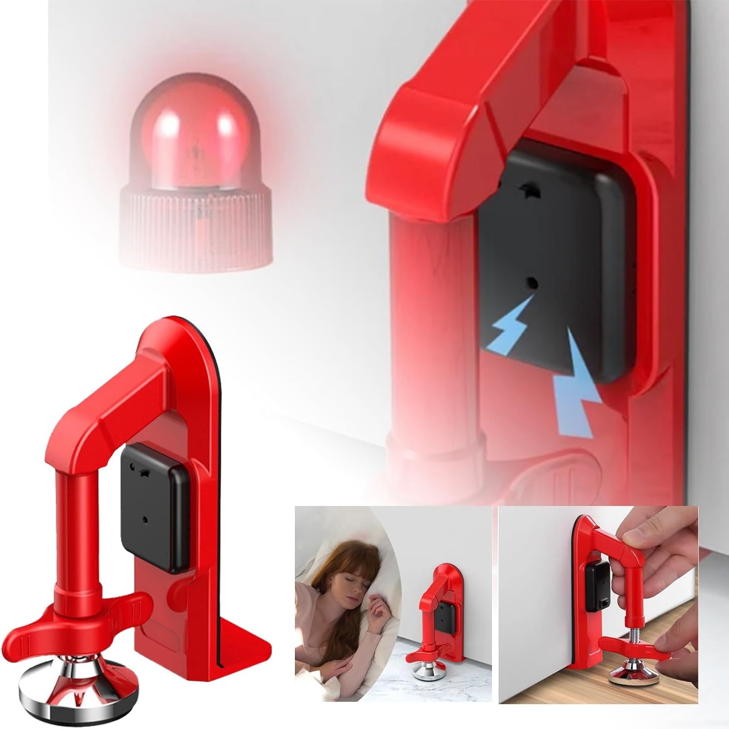 여성을위한 배터리 구동 알람 도어 스톱퍼 도어 잠금 보 - Door Stop Alarm 리뷰 및 가격