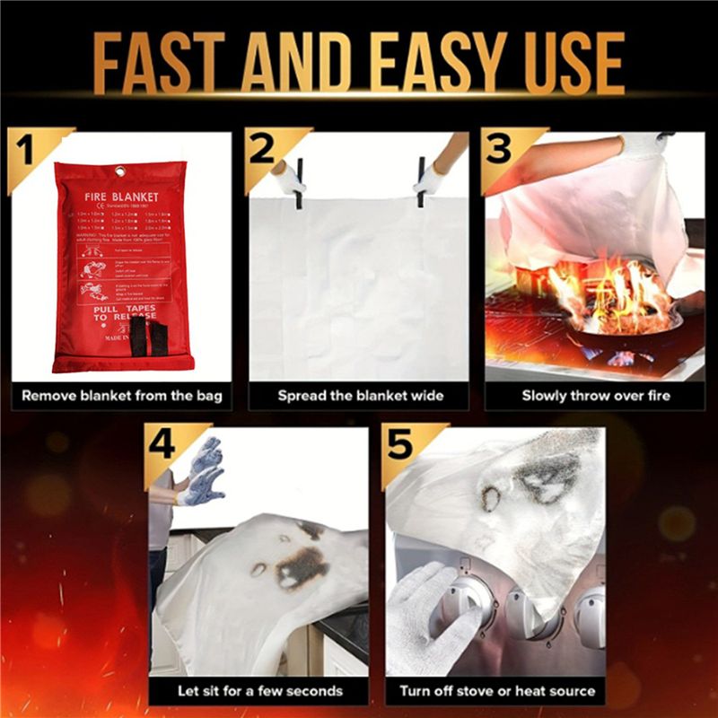 B48B-8개입 비상용 방화 담요, 주방, 그릴, 벽난 - Fire Blanket Kitchen 리뷰 및 가격
